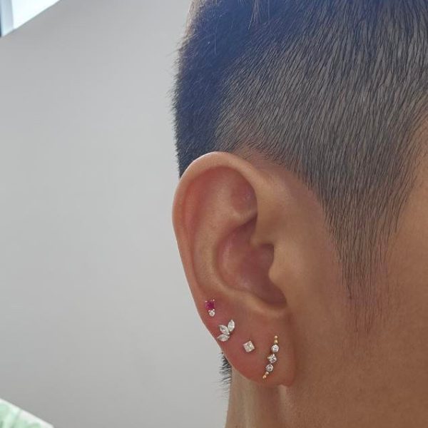 Curved beaded adorn