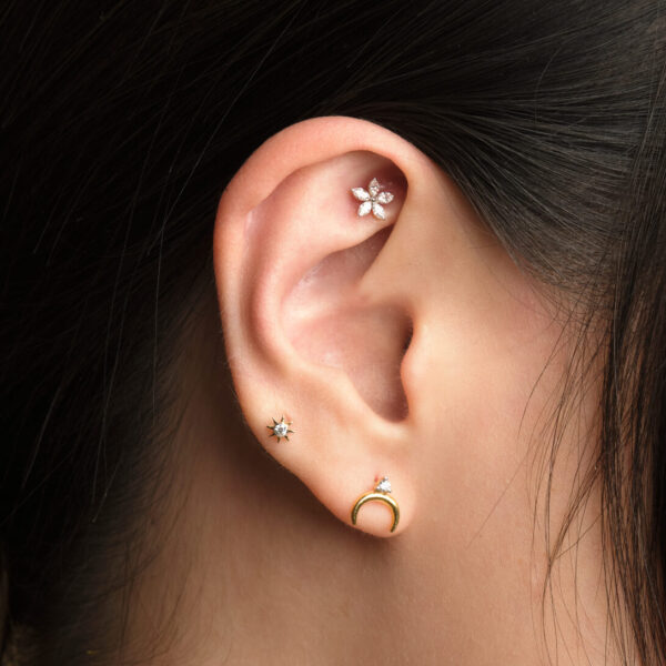 Floral rook barbell
