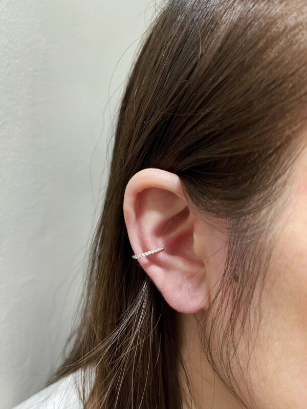 Half eternity ear cuff