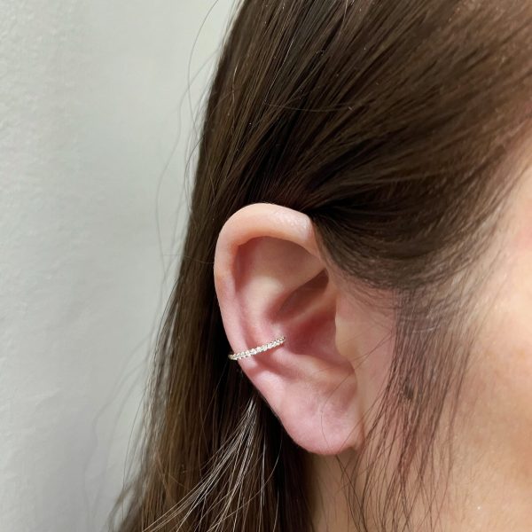 Half eternity ear cuff