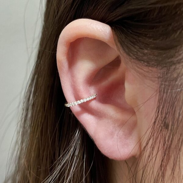 Half eternity ear cuff