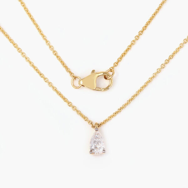 Pear solitaire necklace