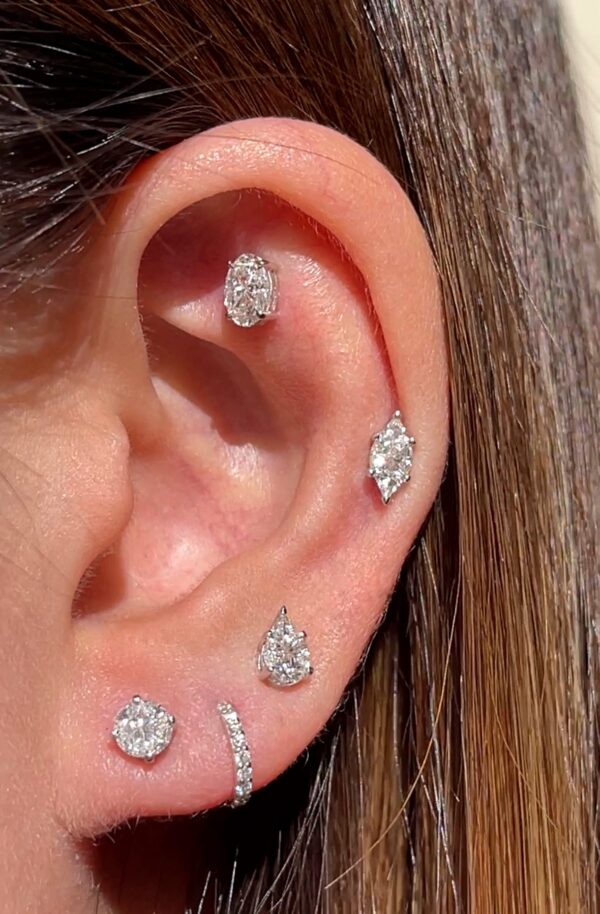 Pie cut oval