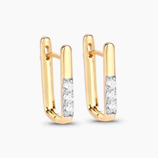 Rectangular diamond hoop