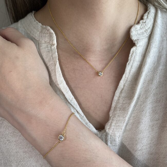 Round bezel bracelet