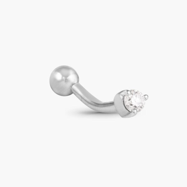 Round brilliant rook barbell